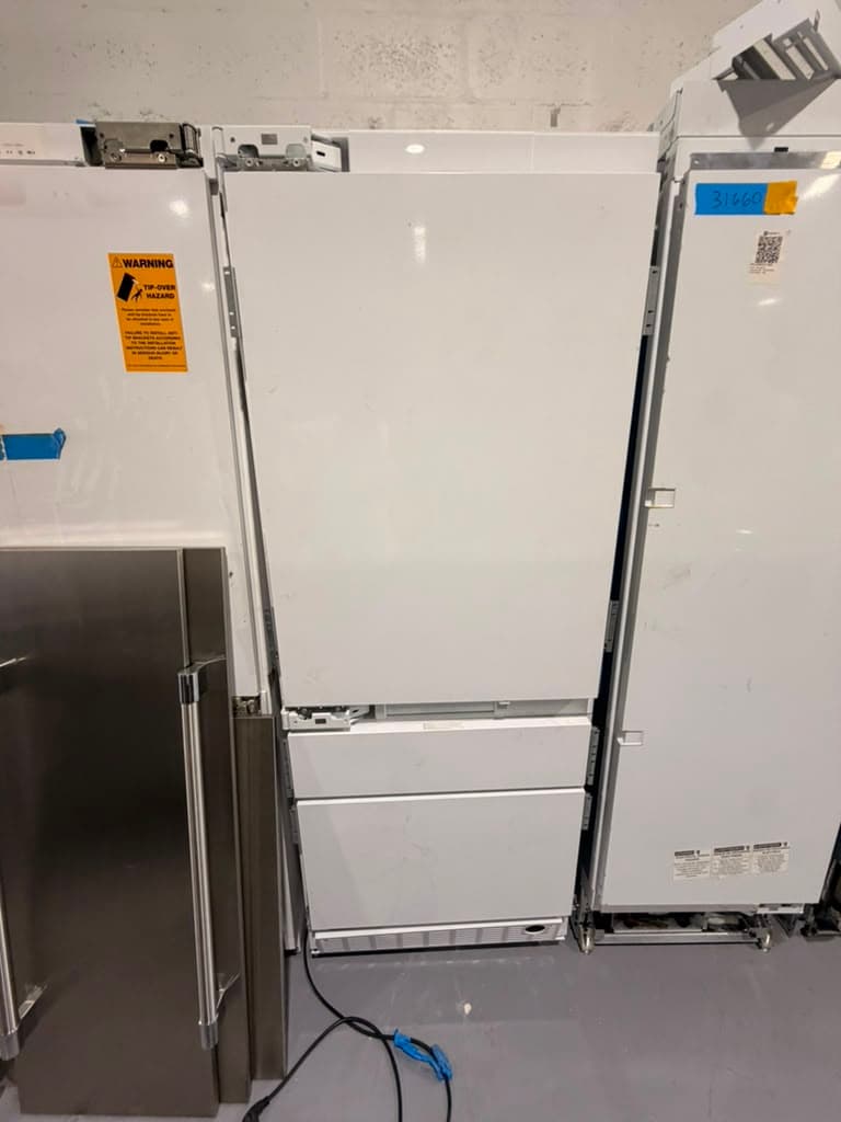 Front of the actual Monogram panel-ready refrigerator