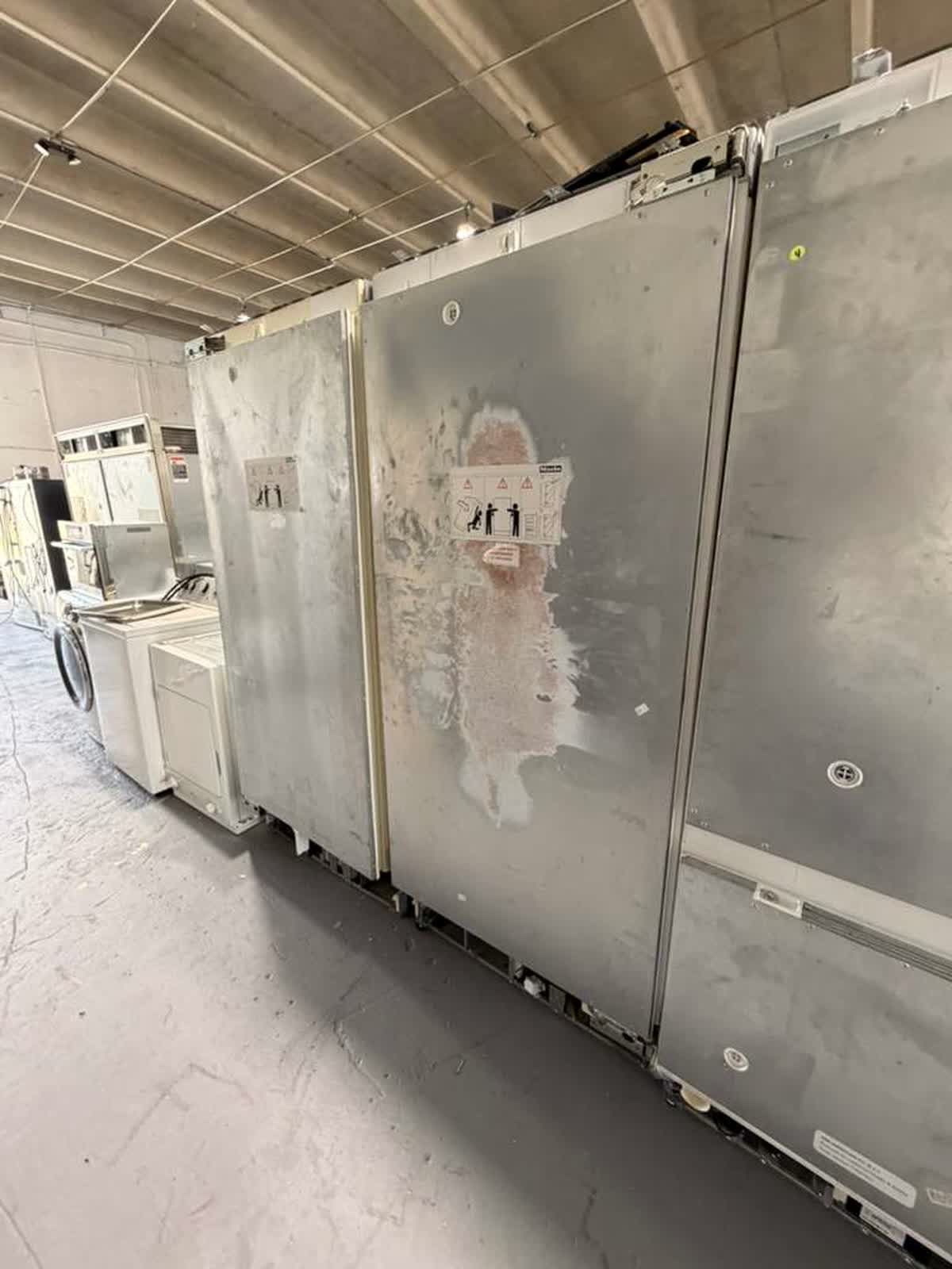 Left-angle view of the actual Miele refrigerator column pair