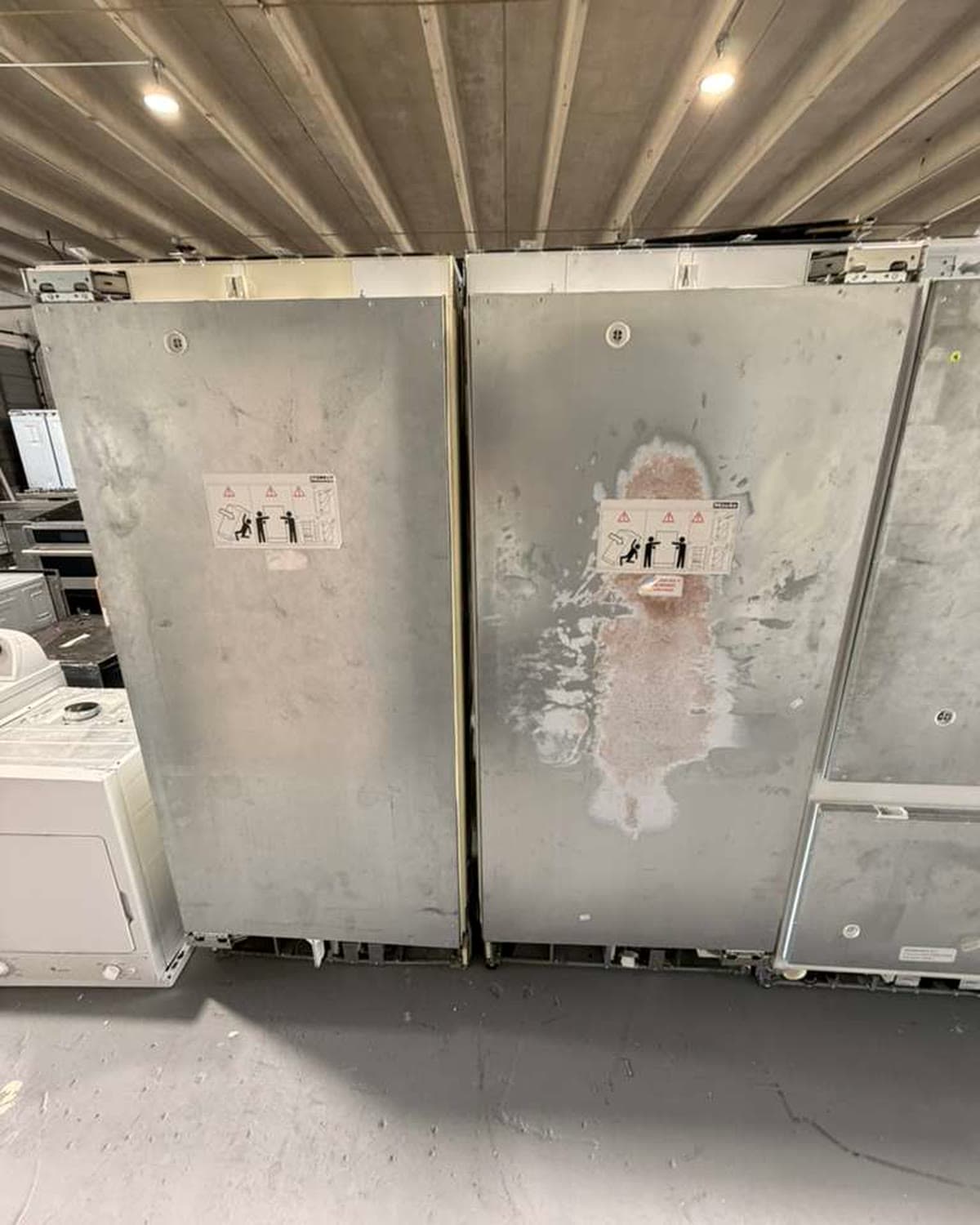 Actual pair of Miele panel-ready refrigerator columns photographed together in Oakland Park