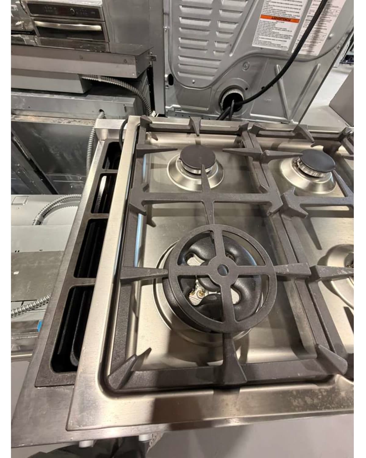 Actual bertazzoni 36-inch gas cooktop photographed in Oakland Park