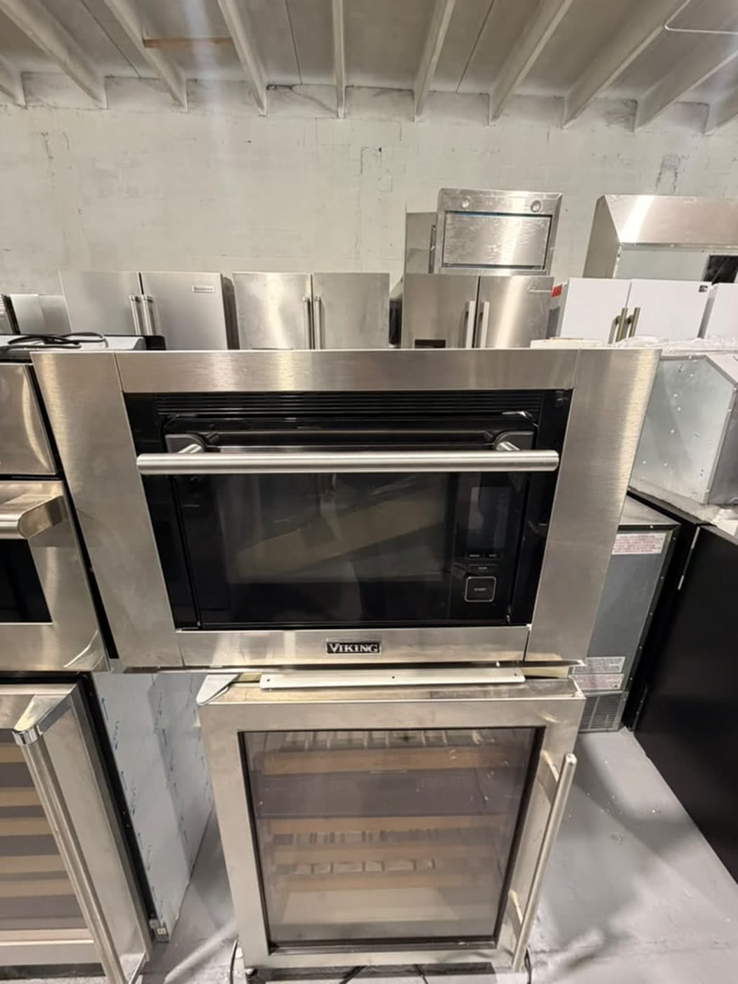 Actual viking 30-inch combi steam oven photographed in Oakland Park — actual unit · front closed