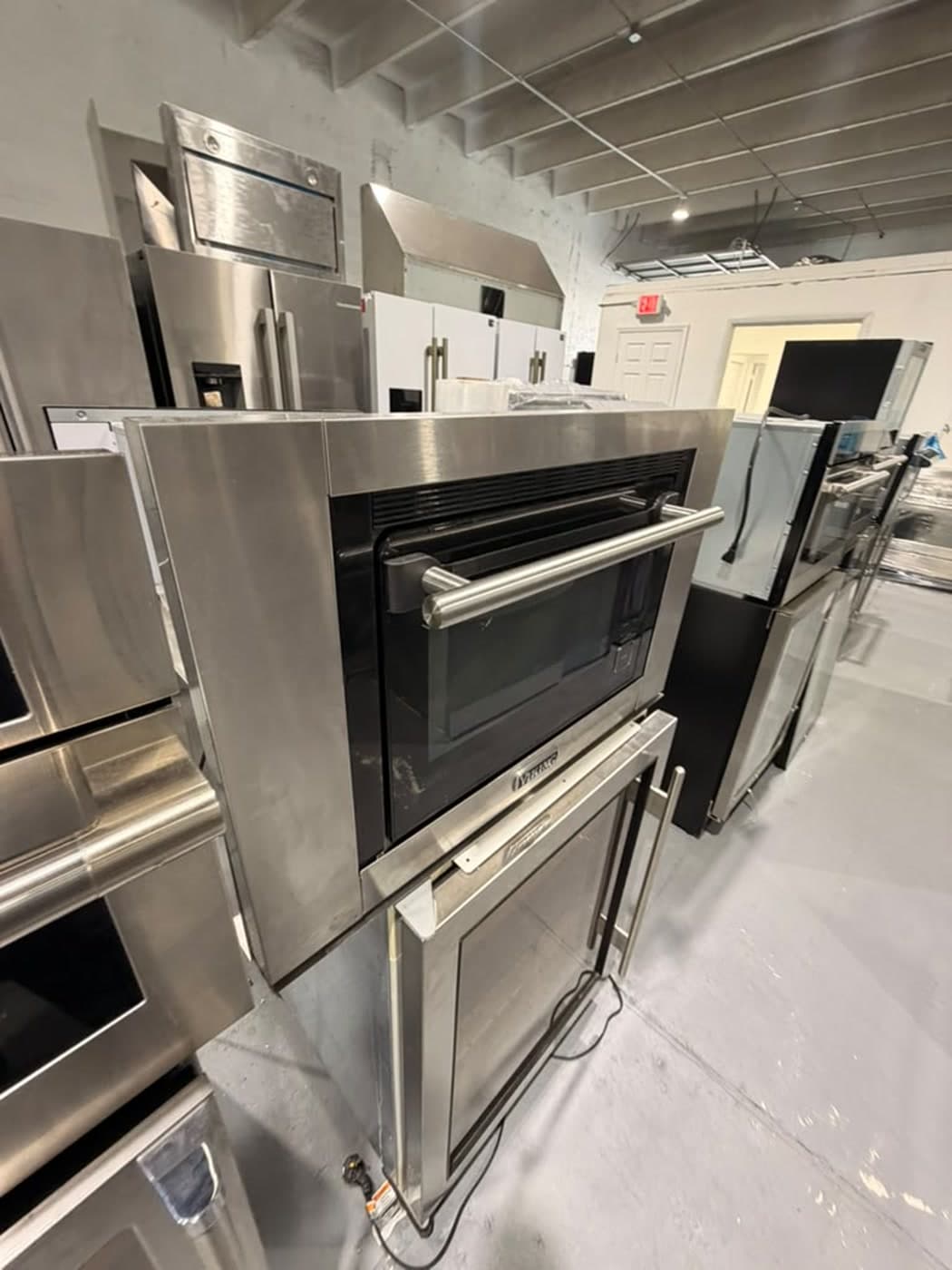 Actual viking 30-inch combi steam oven photographed in Oakland Park — actual unit · front angle