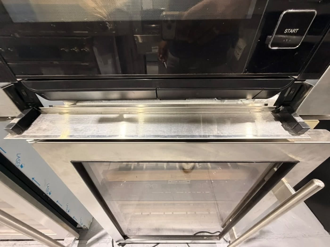 Actual viking 30-inch combi steam oven photographed in Oakland Park — actual unit · door and cavity detail