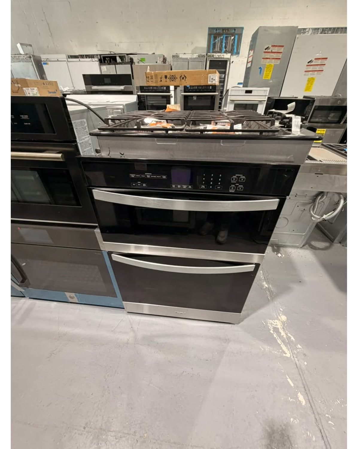 Actual whirlpool 30-inch combination wall oven photographed in Oakland Park