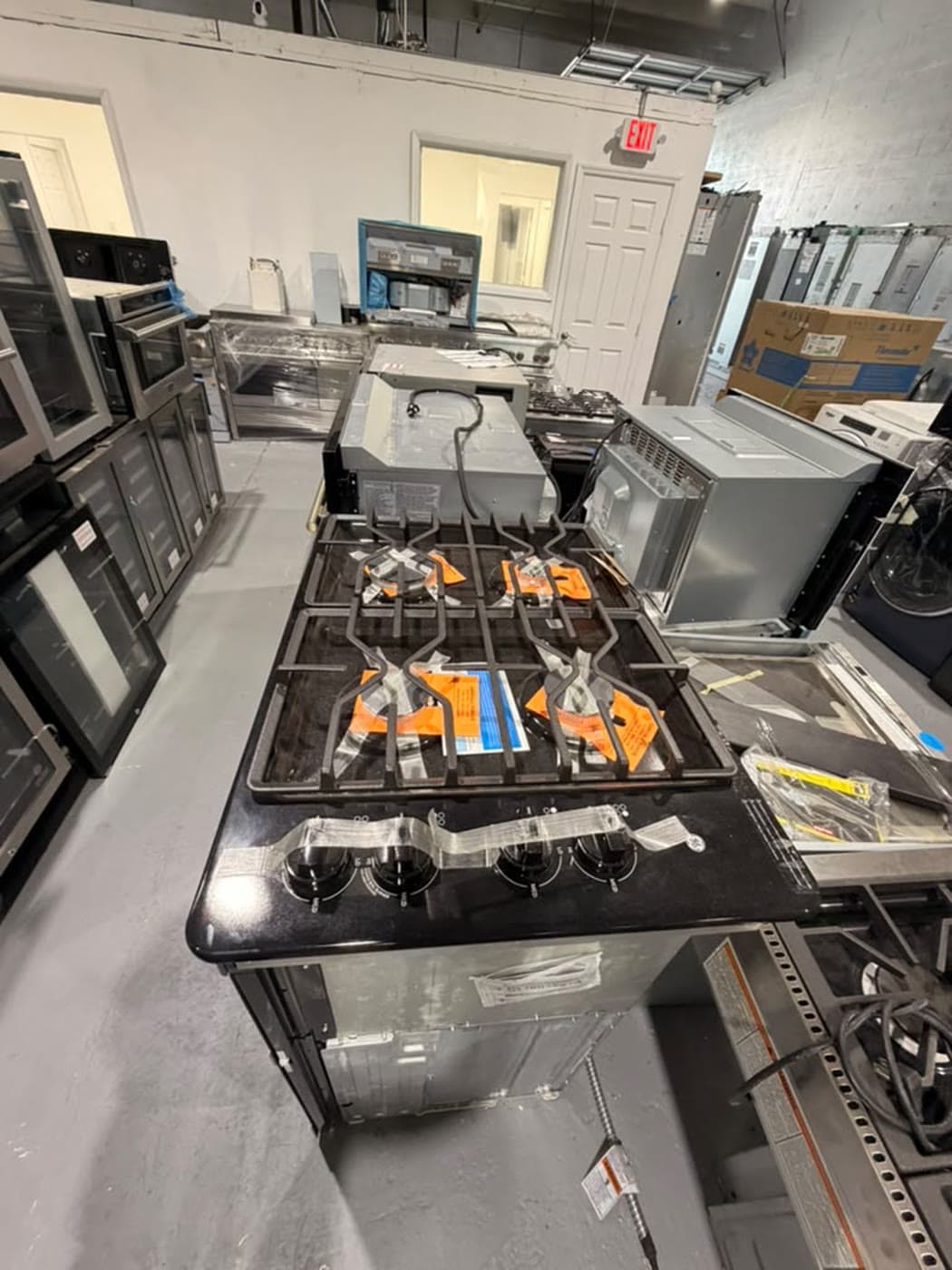Actual ge 30-inch gas cooktop photographed in Oakland Park — actual unit · front overview