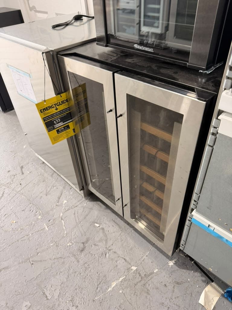 Actual wine enthusiast 24-inch wine & beverage center photographed in Oakland Park