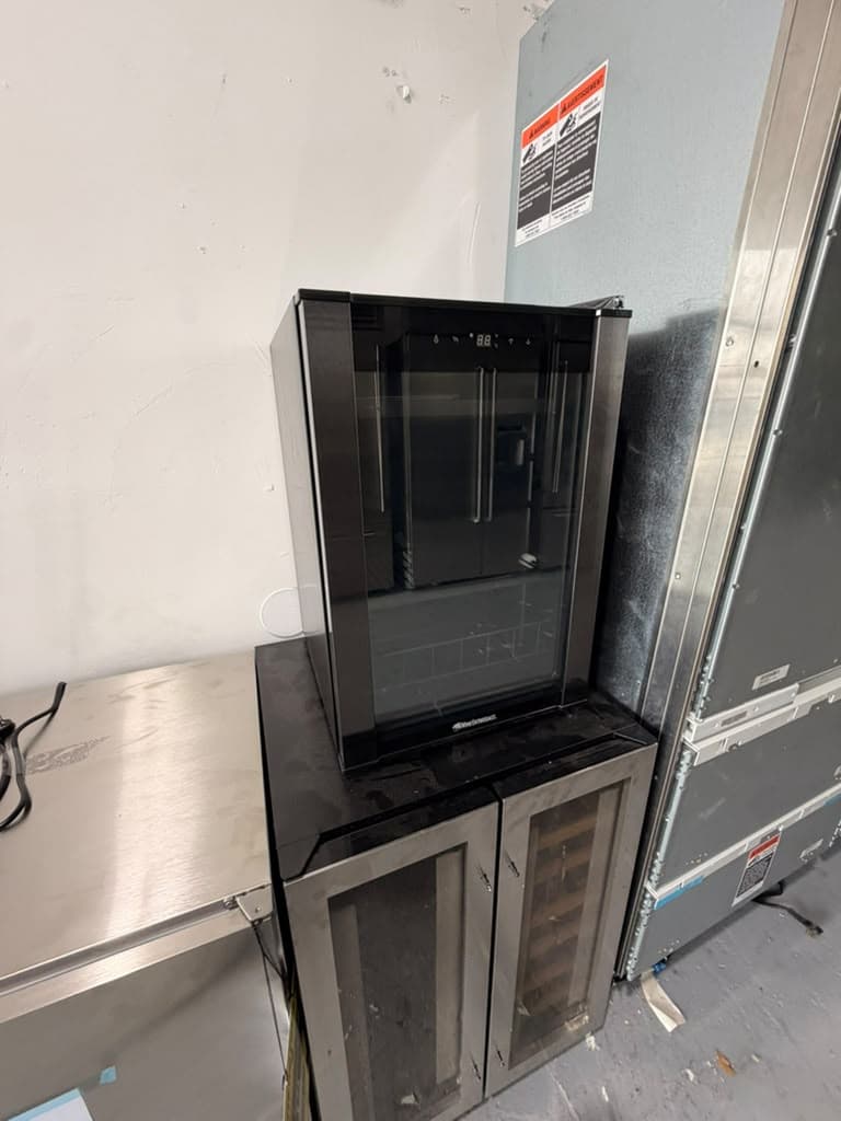 Actual wine enthusiast 17-inch beverage center photographed in Oakland Park