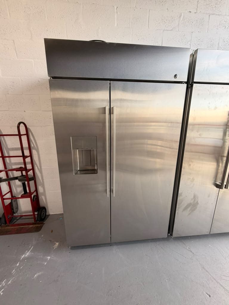 Actual ge profile 48-inch side-by-side refrigerator photographed in Oakland Park