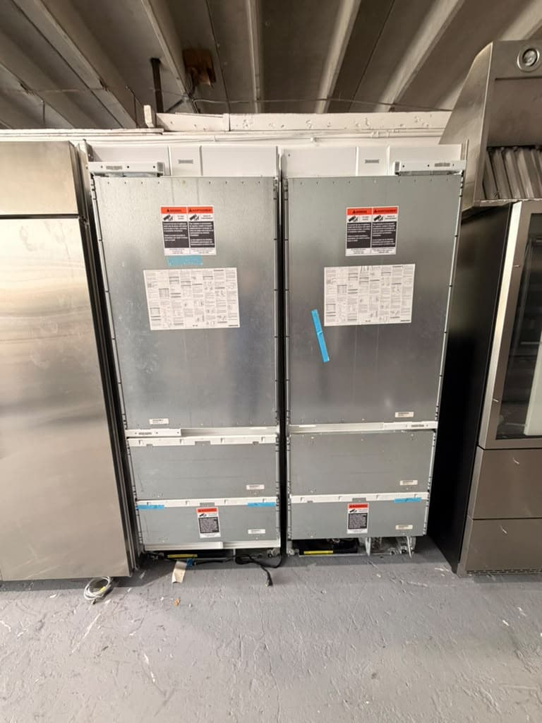 Actual sub-zero panel-ready bottom-freezer pair photographed in Oakland Park